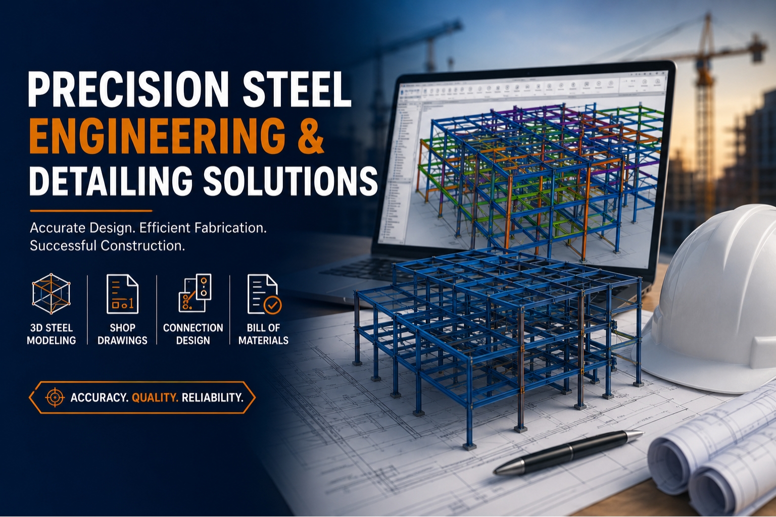 Professional Structural Steel Detailing Services for Accurate and Cost-Effective Construction Projects
